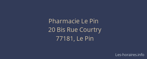 Pharmacie Le Pin