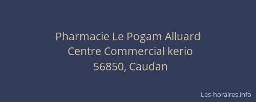 Pharmacie Le Pogam Alluard