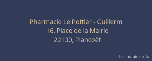 Pharmacie Le Pottier - Guillerm