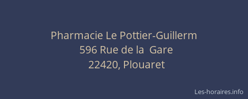 Pharmacie Le Pottier-Guillerm