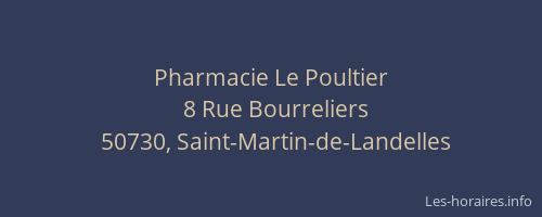 Pharmacie Le Poultier