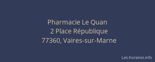 Pharmacie Le Quan