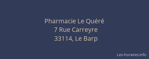 Pharmacie Le Quéré