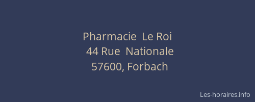 Pharmacie  Le Roi