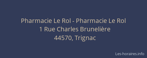 Pharmacie Le Rol - Pharmacie Le Rol