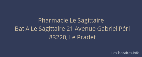 Pharmacie Le Sagittaire