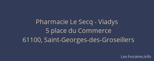 Pharmacie Le Secq - Viadys