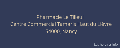 Pharmacie Le Tilleul