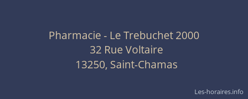 Pharmacie - Le Trebuchet 2000