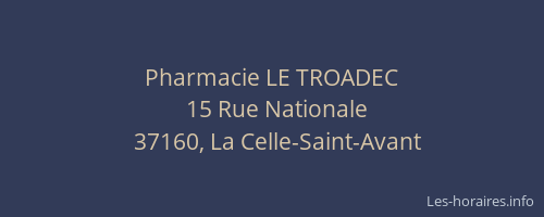 Pharmacie LE TROADEC