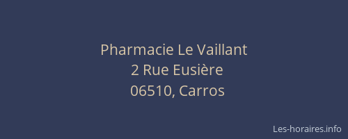 Pharmacie Le Vaillant