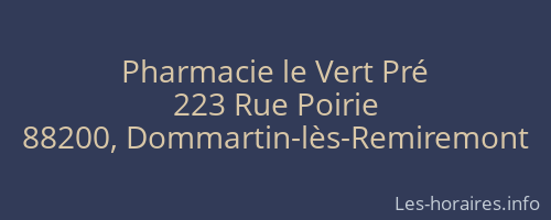 Pharmacie le Vert Pré