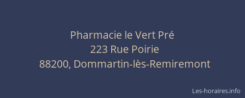 Pharmacie le Vert Pr&eacute;
