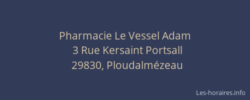 Pharmacie Le Vessel Adam