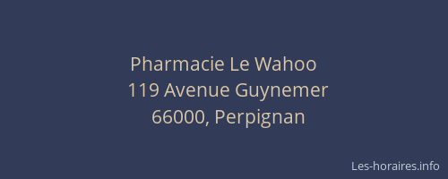 Pharmacie Le Wahoo