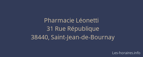 Pharmacie Léonetti