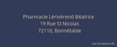 Pharmacie L&eacute;riv&eacute;rend B&eacute;atrice