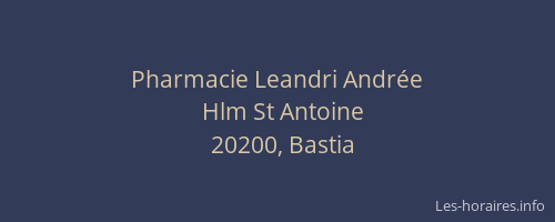 Pharmacie Leandri Andrée