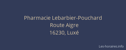Pharmacie Lebarbier-Pouchard