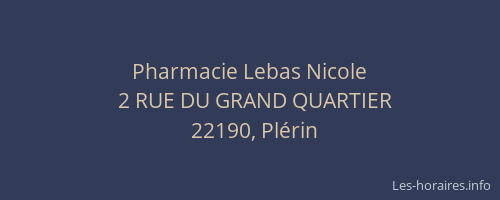 Pharmacie Lebas Nicole