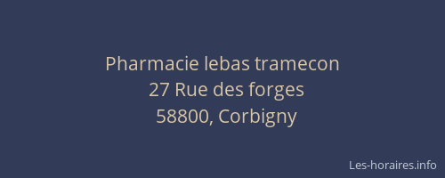 Pharmacie lebas tramecon