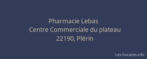 Pharmacie Lebas