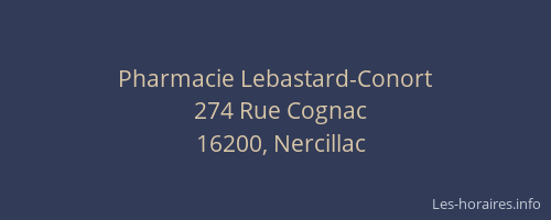 Pharmacie Lebastard-Conort