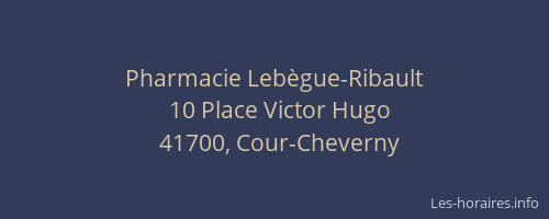 Pharmacie Lebègue-Ribault