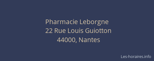 Pharmacie Leborgne