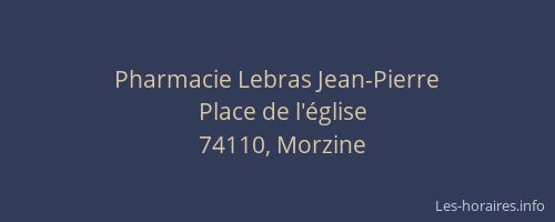 Pharmacie Lebras Jean-Pierre