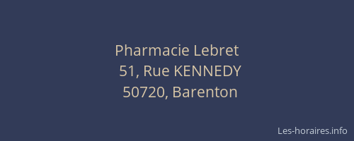 Pharmacie Lebret