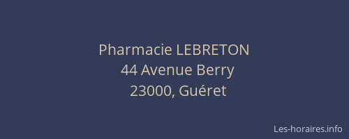 Pharmacie LEBRETON