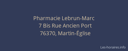 Pharmacie Lebrun-Marc