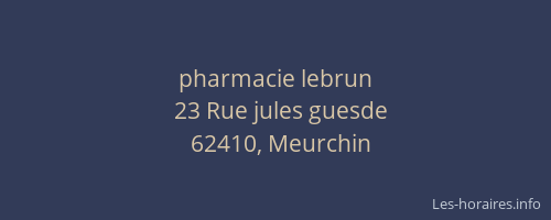 pharmacie lebrun