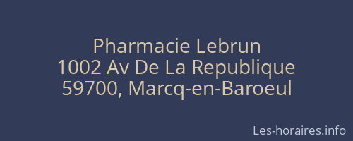 Pharmacie Lebrun