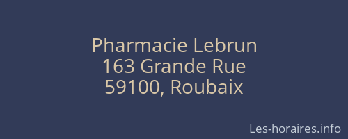 Pharmacie Lebrun