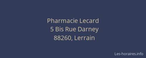 Pharmacie Lecard
