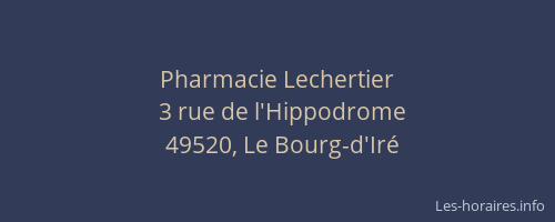 Pharmacie Lechertier