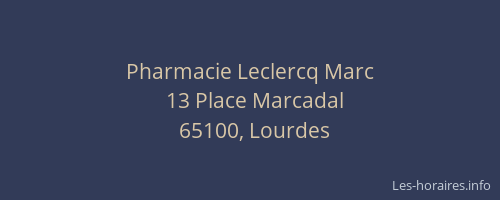 Pharmacie Leclercq Marc