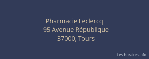 Pharmacie Leclercq