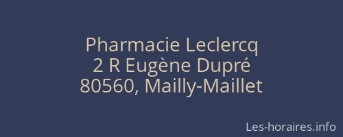 Pharmacie Leclercq
