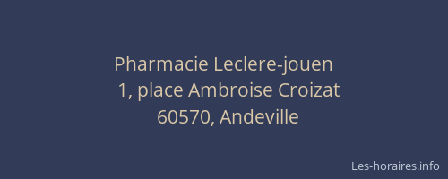Pharmacie Leclere-jouen