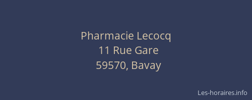 Pharmacie Lecocq