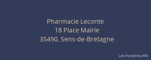 Pharmacie Leconte