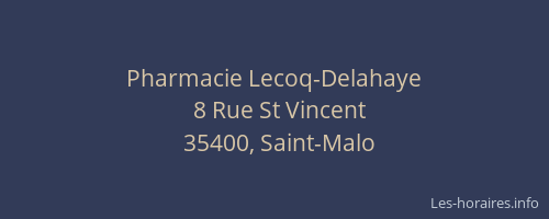 Pharmacie Lecoq-Delahaye