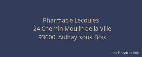 Pharmacie Lecoules