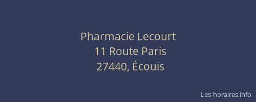 Pharmacie Lecourt