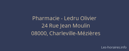 Pharmacie - Ledru Olivier