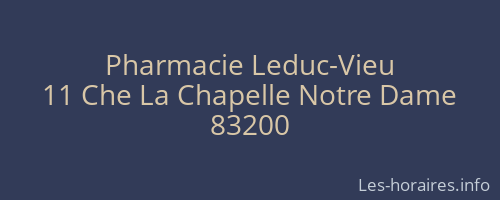Pharmacie Leduc-Vieu