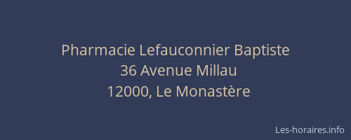 Pharmacie Lefauconnier Baptiste